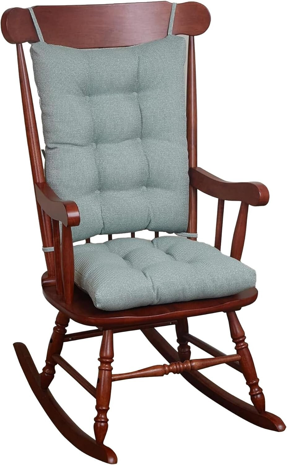 2-Piece Celadon Rocking Chair Cushion Set - Soft Comfort with Anti-Slip Design