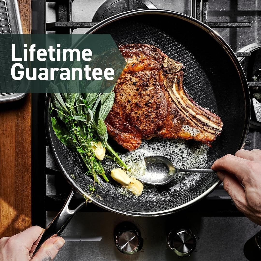 Durable Hybrid Nonstick Frying Pan - 12-Inch Induction-Ready Kitchen Essential