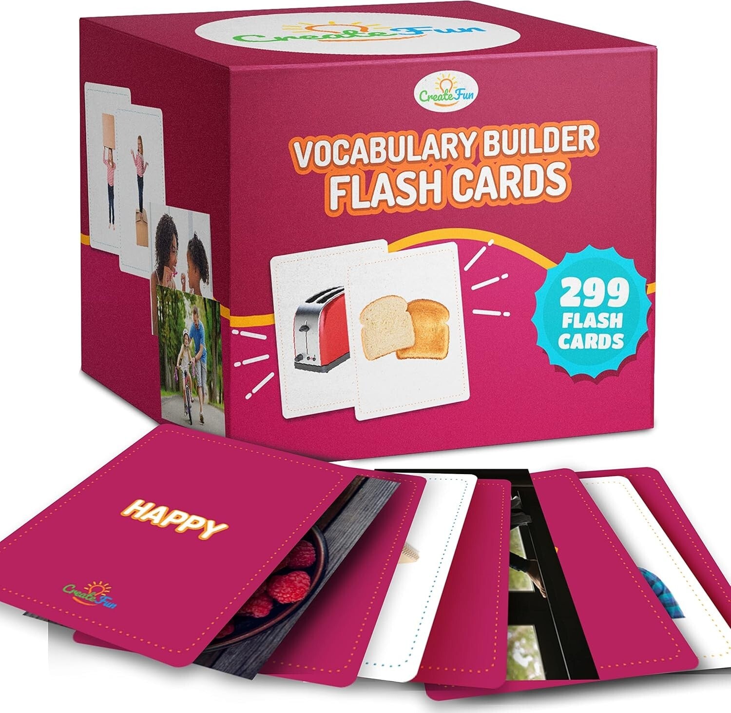 High-Quality Educational Flash Cards with Real Images - 299 Vocabulary Cards