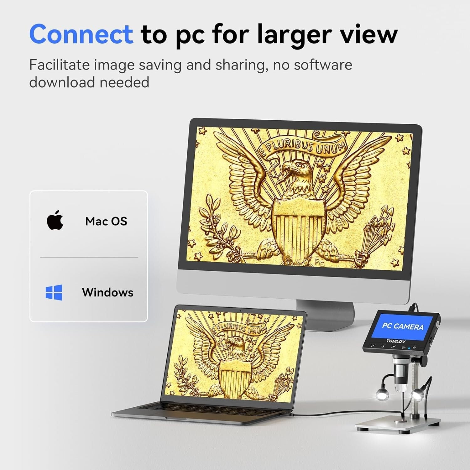 4.3" LCD USB Microscope with 1000X Magnification – Ideal for Science Exploration