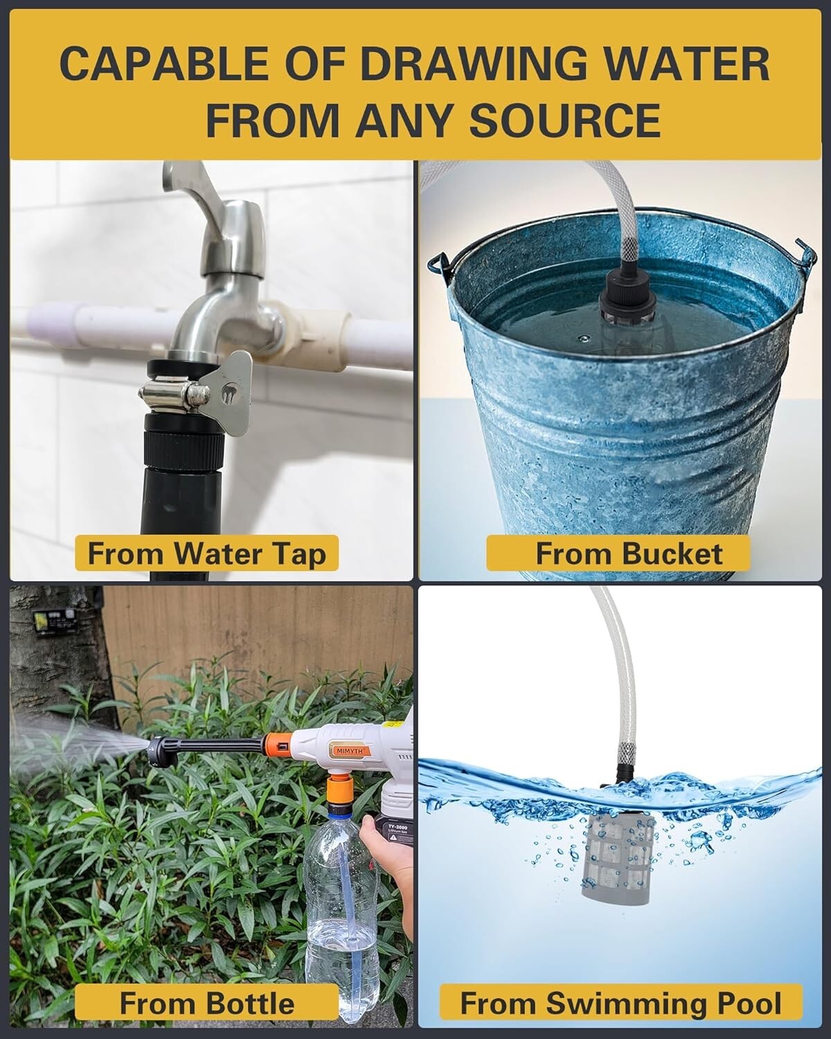 Efficient 1200 PSI Cordless Pressure Washer with Adjustable Nozzle & Battery