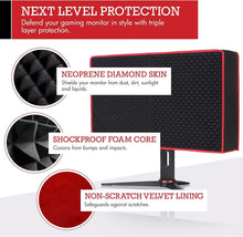 Load image into Gallery viewer, Stylish Red &amp; Black 27-Inch Monitor Cover - Ultimate Protection for Gamers