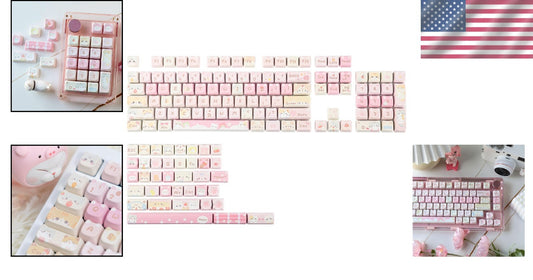 Cute and Ergonomic Meow Meow Squad Keycap Set - Fits Most Mechanical Keyboards