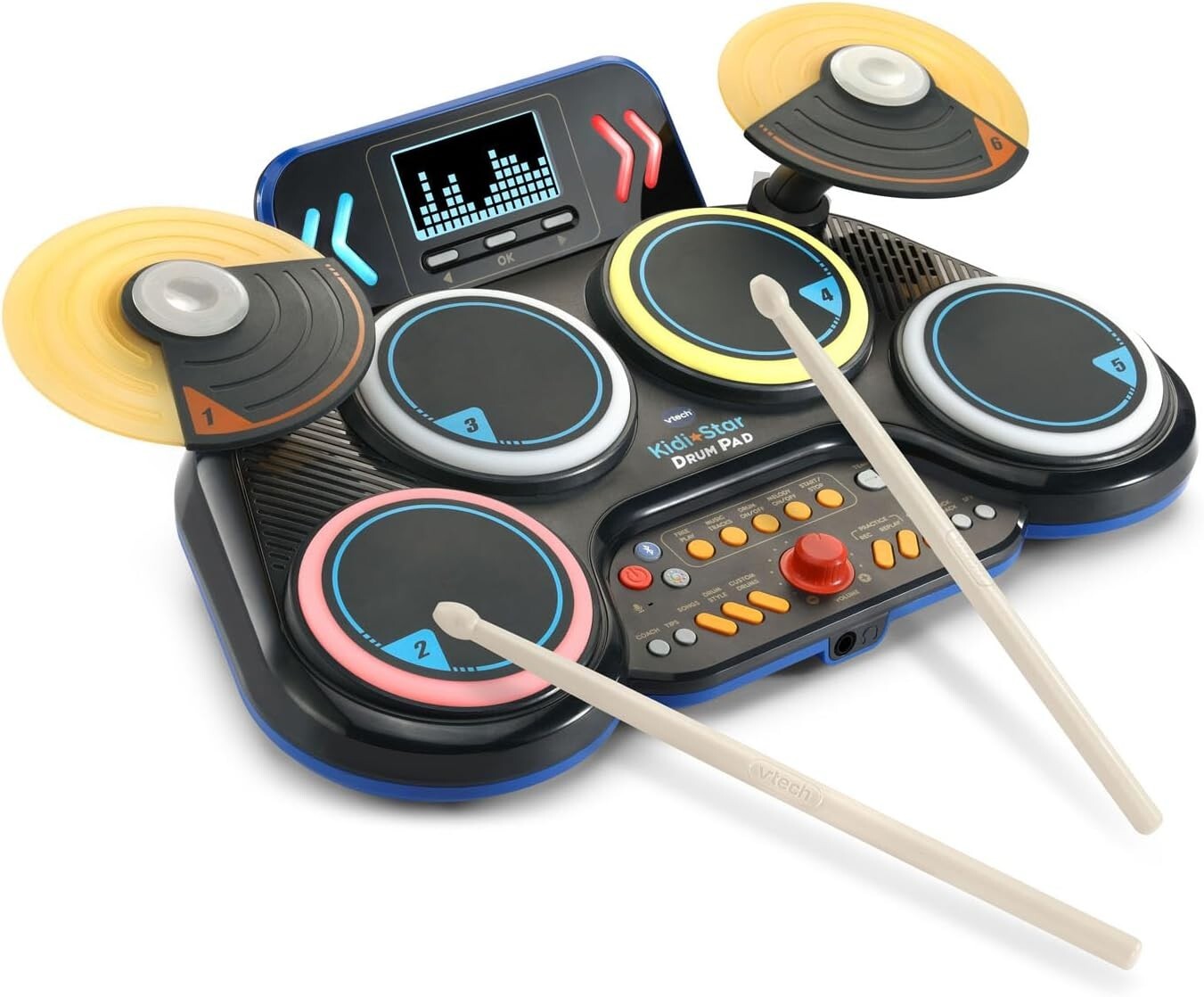 Interactive Kidi Star Drum Pad for Kids - Bluetooth, Recording & Games Included