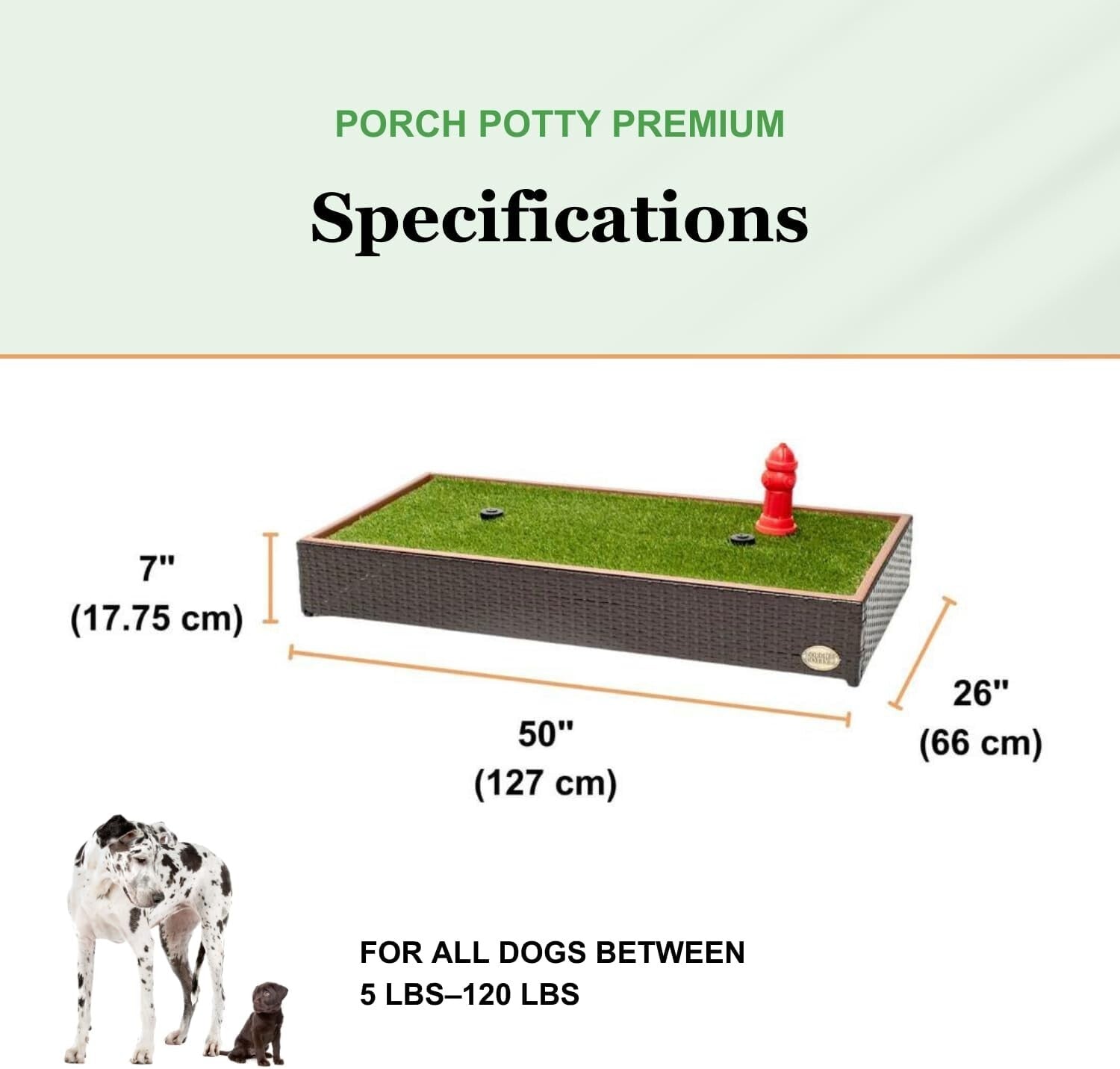 Low Maintenance Pet Potty with Sprinklers - Usable for Any Dog Size in Any Space