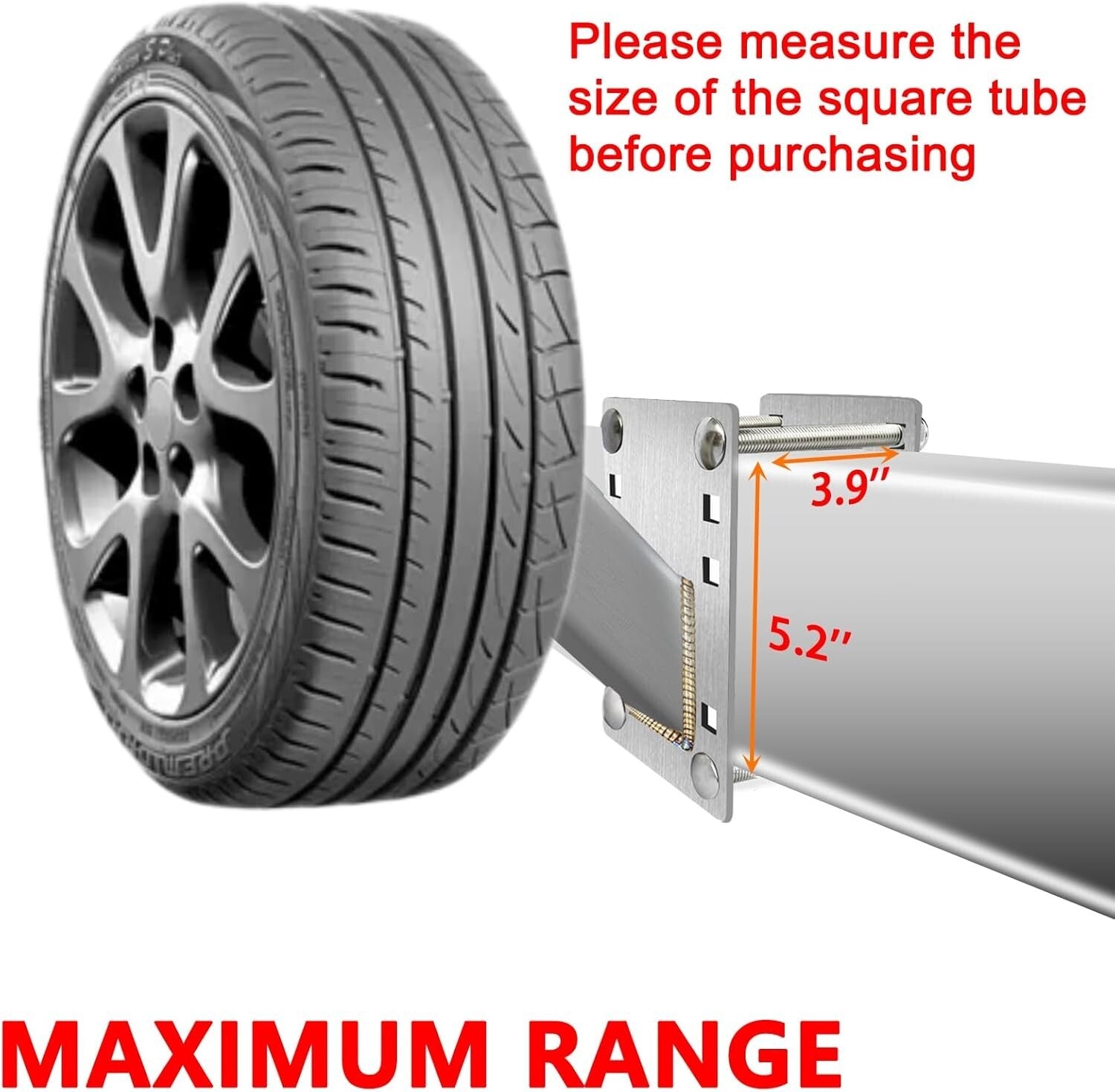 Compact Spare Tire Carrier Bracket for Most Trailer Wheels - Rust Resistant