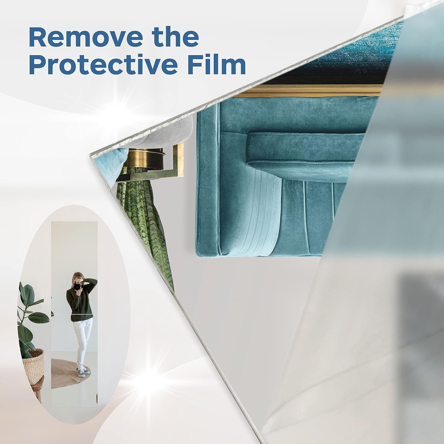 Clear Reflection 12x24 Acrylic Mirrors Set - Shatterproof & Customizable Design