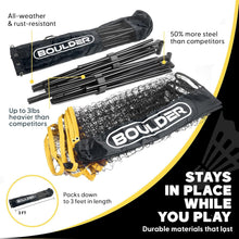 Load image into Gallery viewer, 17ft Portable Multi-Sport Net: Foldable Badminton &amp; Pickleball Height Adjustable