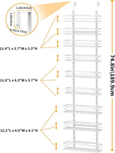 Load image into Gallery viewer, Elegant White 9-Tier Over The Door Pantry Organizer - Maximize Your Space