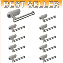 Load image into Gallery viewer, Stylish Self-Adhesive Toilet Roll Holder - Pack of 10 in Elegant Brushed Nickel