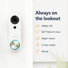Load image into Gallery viewer, Advanced 1080p Doorbell with Instant Alerts &amp; Activity Zones for Home Safety