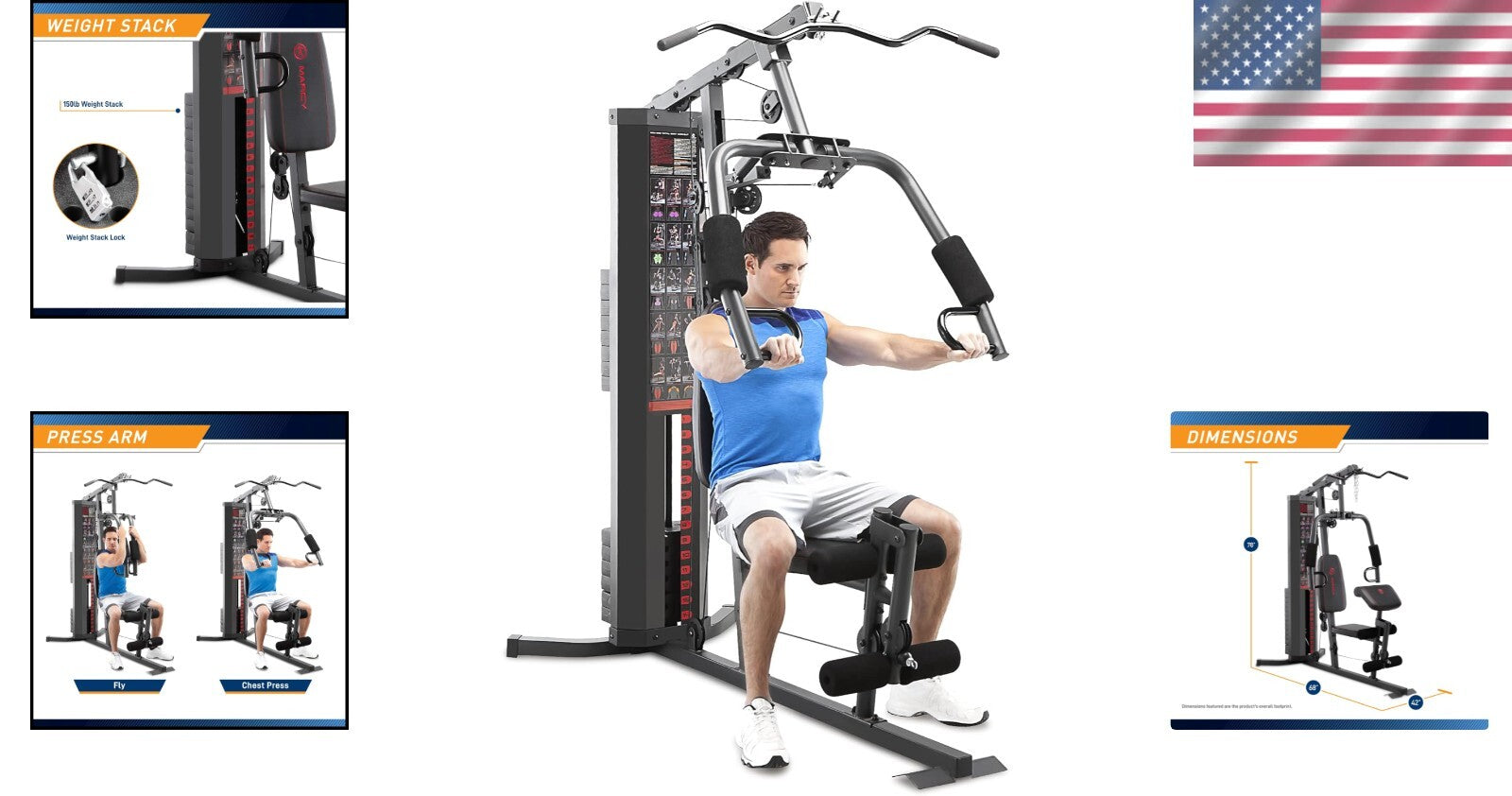 150-lb Multifunctional Home Gym Station for Comprehensive Total Body Workouts