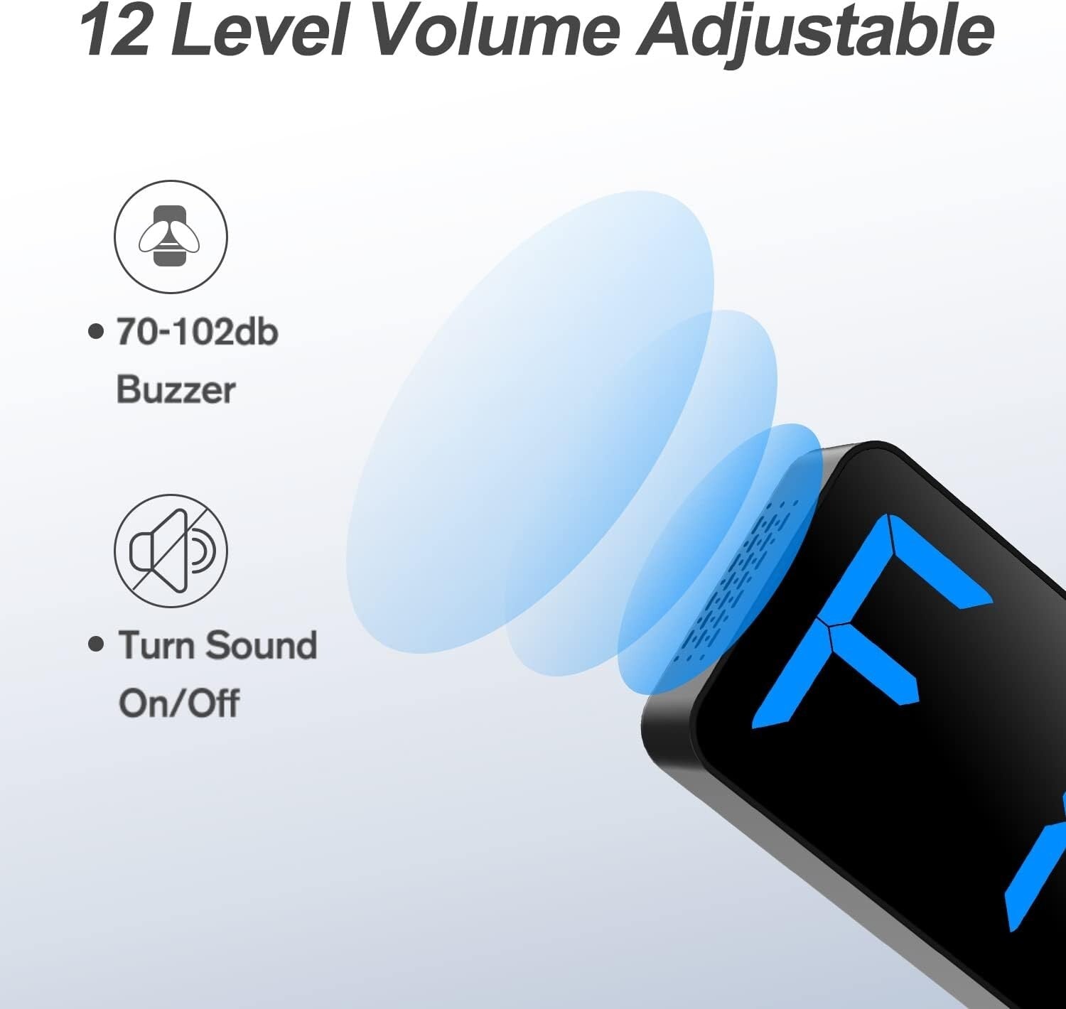 15" Large LED Gym Timer with Adjustable Buzzer - Perfect for All Workouts