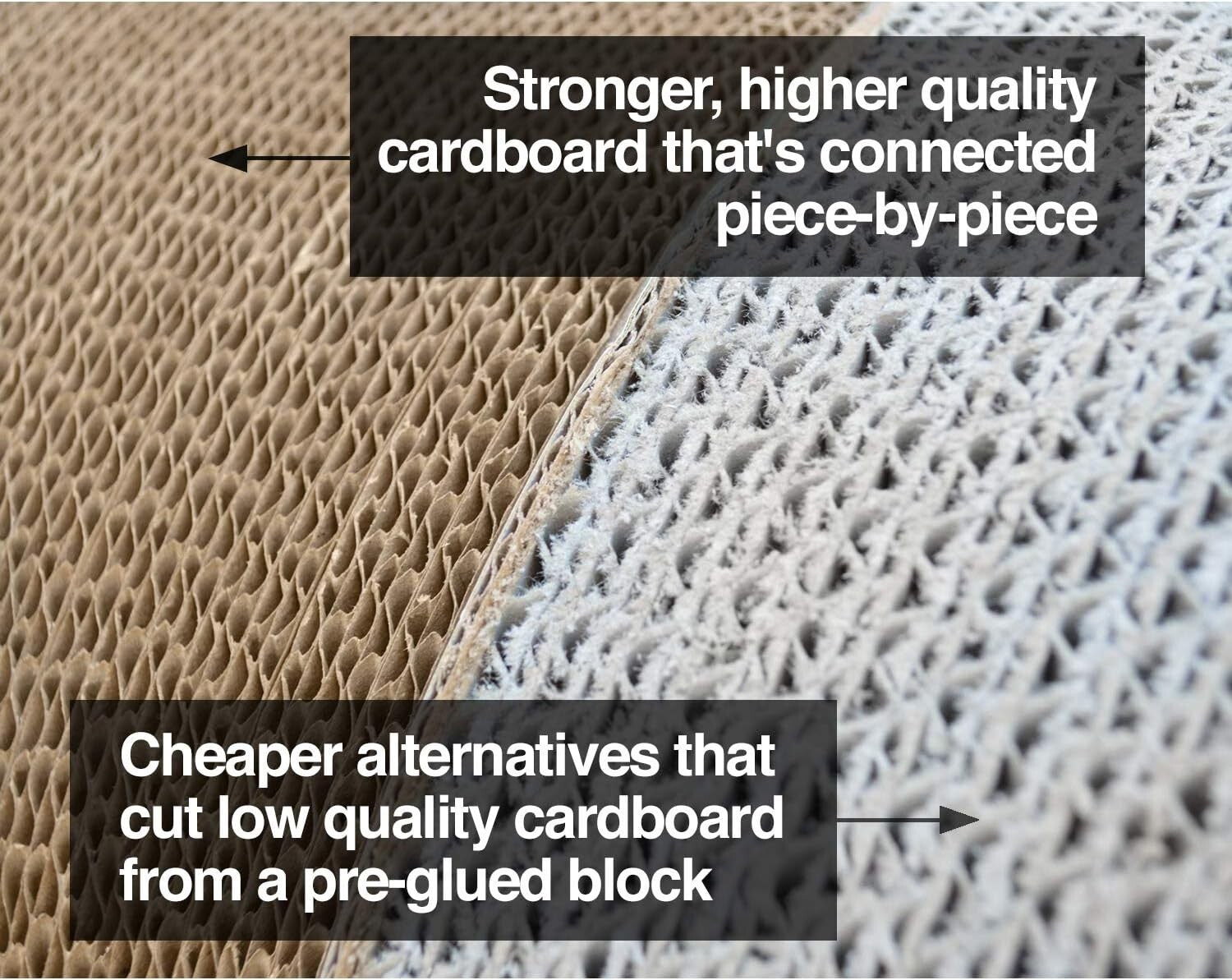 Stylish Slate Grey 3-Sided Cat Scratching Pad with Play Cubby - Durable Design