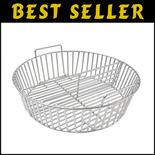 Premium Stainless Steel Charcoal Ash Basket for X-Large Big Green Egg Grills