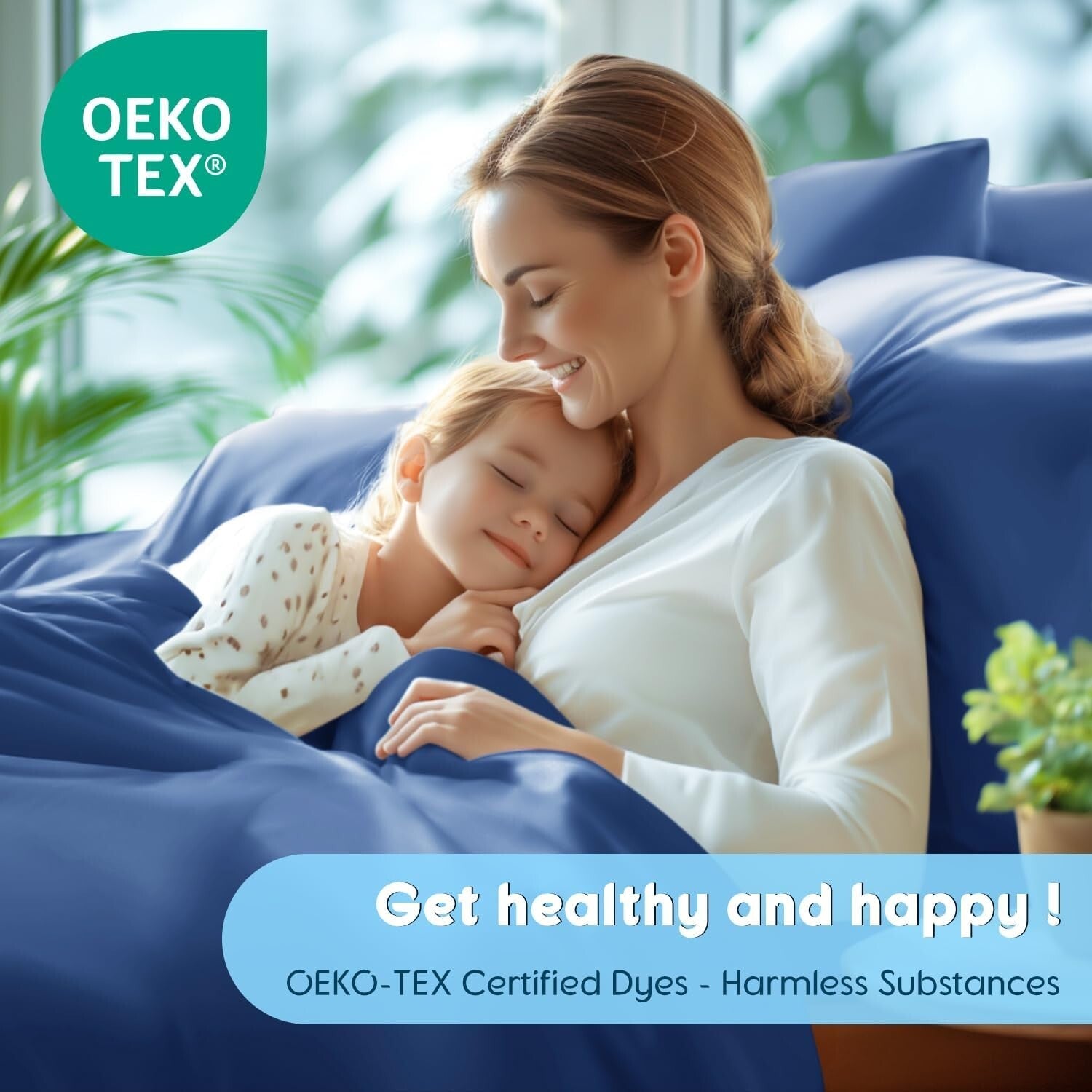 Luxury 100% Egyptian Cotton King Sheet Set - 1000 Thread Count in Navy Blue