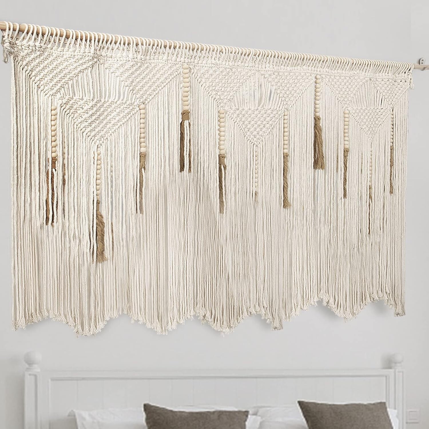 70.8" x 39" Boho Tapestry - Extra Large Handcrafted Macrame Wall Hanging
