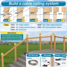 Load image into Gallery viewer, 60 Pack T316 Stainless Steel Cable Railing Hardware - Hand Swage Tensioner Kit