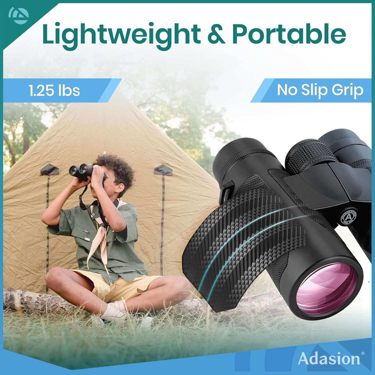 Versatile 12x42 Binoculars with Phone Adapter - Ideal for Travel & Sports
