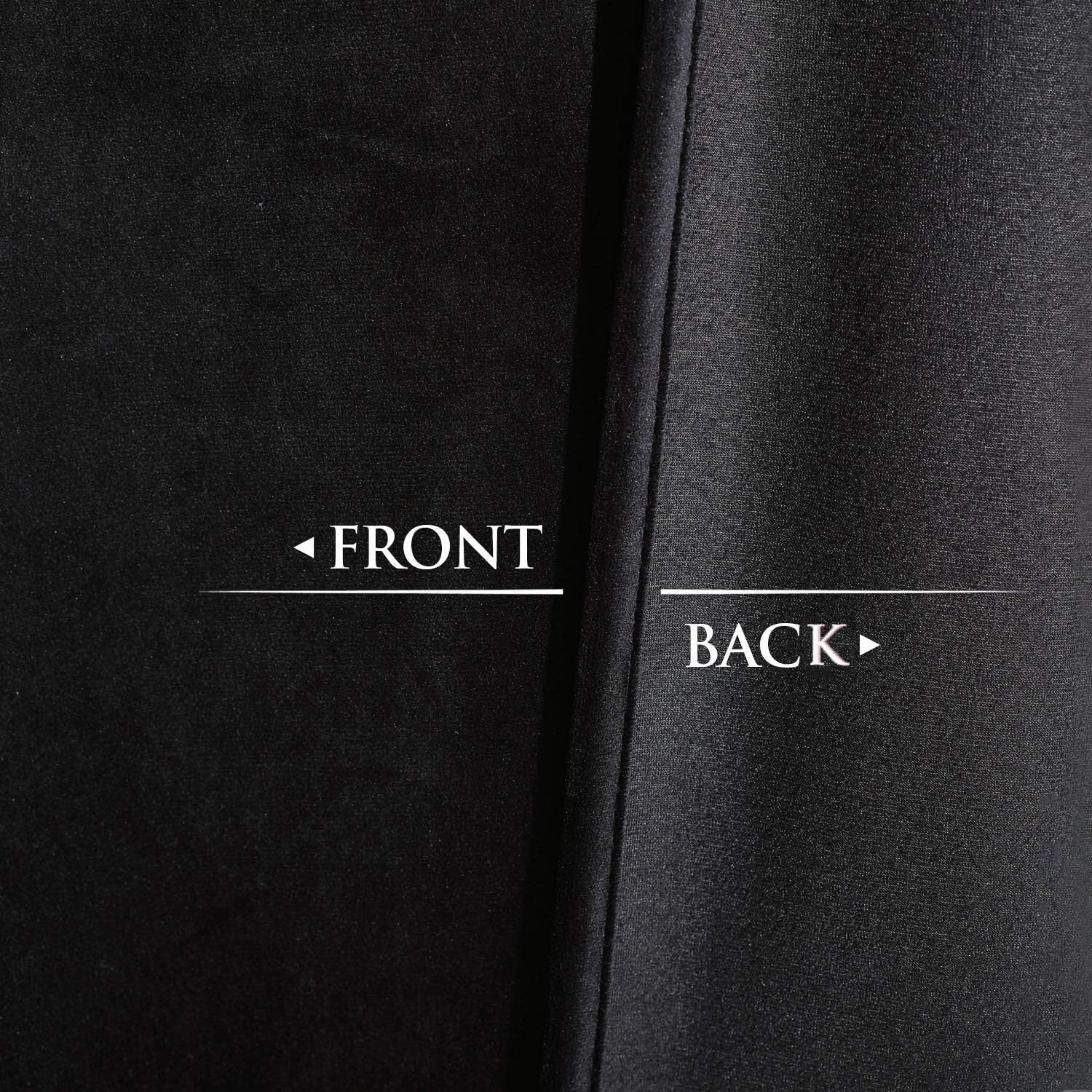 Elegant Black Velvet Blackout Curtains 52W x 132L - Stylish Thermal Insulation