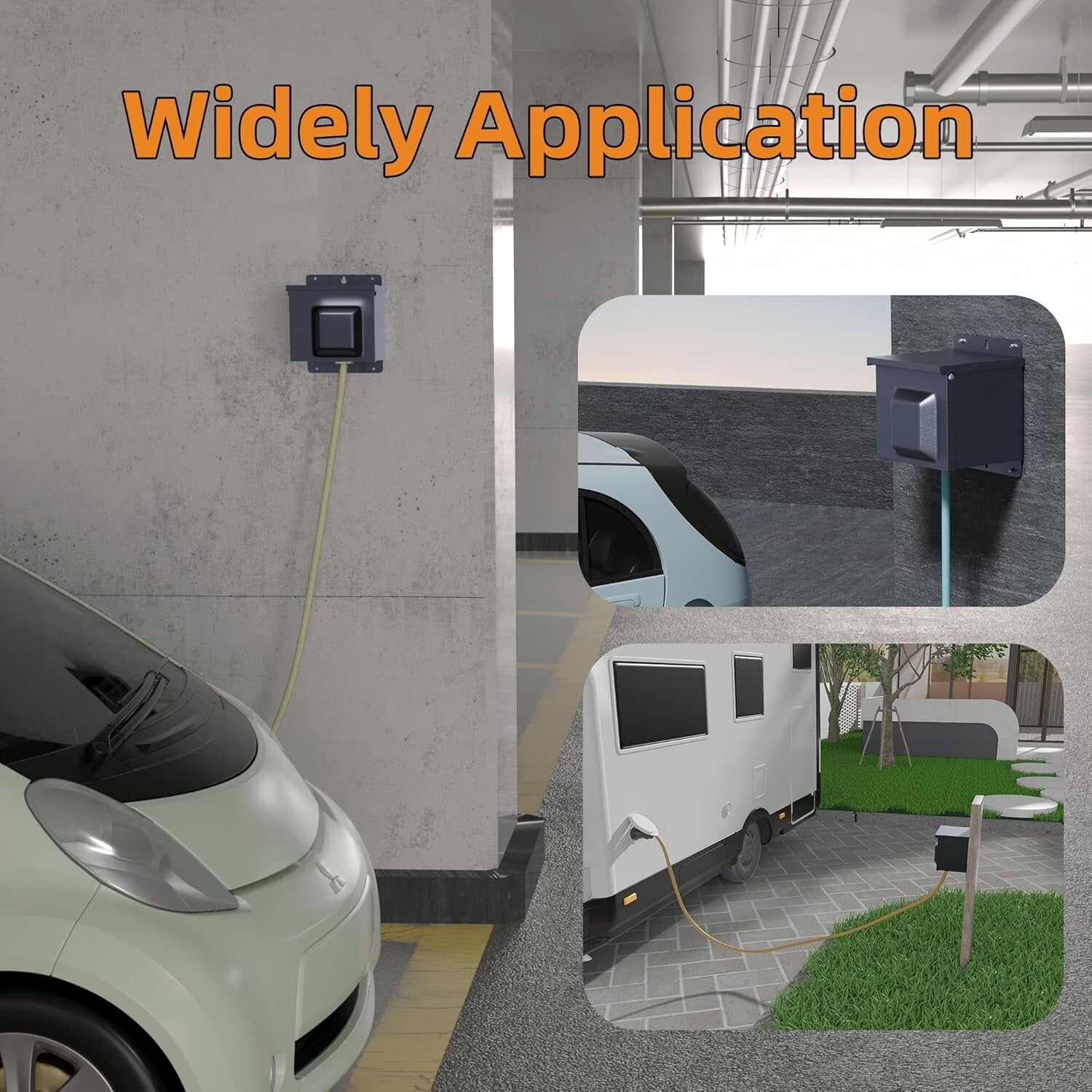 Reliable 50 Amp Outdoor RV Power Outlet with Circuit Breaker - Easy Install