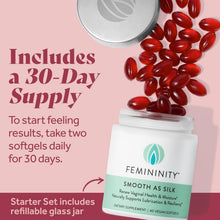 Load image into Gallery viewer, Femininity Smooth as Silk: 60 Vegan Omega 7 Softgels for Vaginal Hydration
