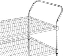 Load image into Gallery viewer, Commercial Grade Heavy Duty 3-Tier Utility Cart with Ergonomic Handles &amp; Wheels