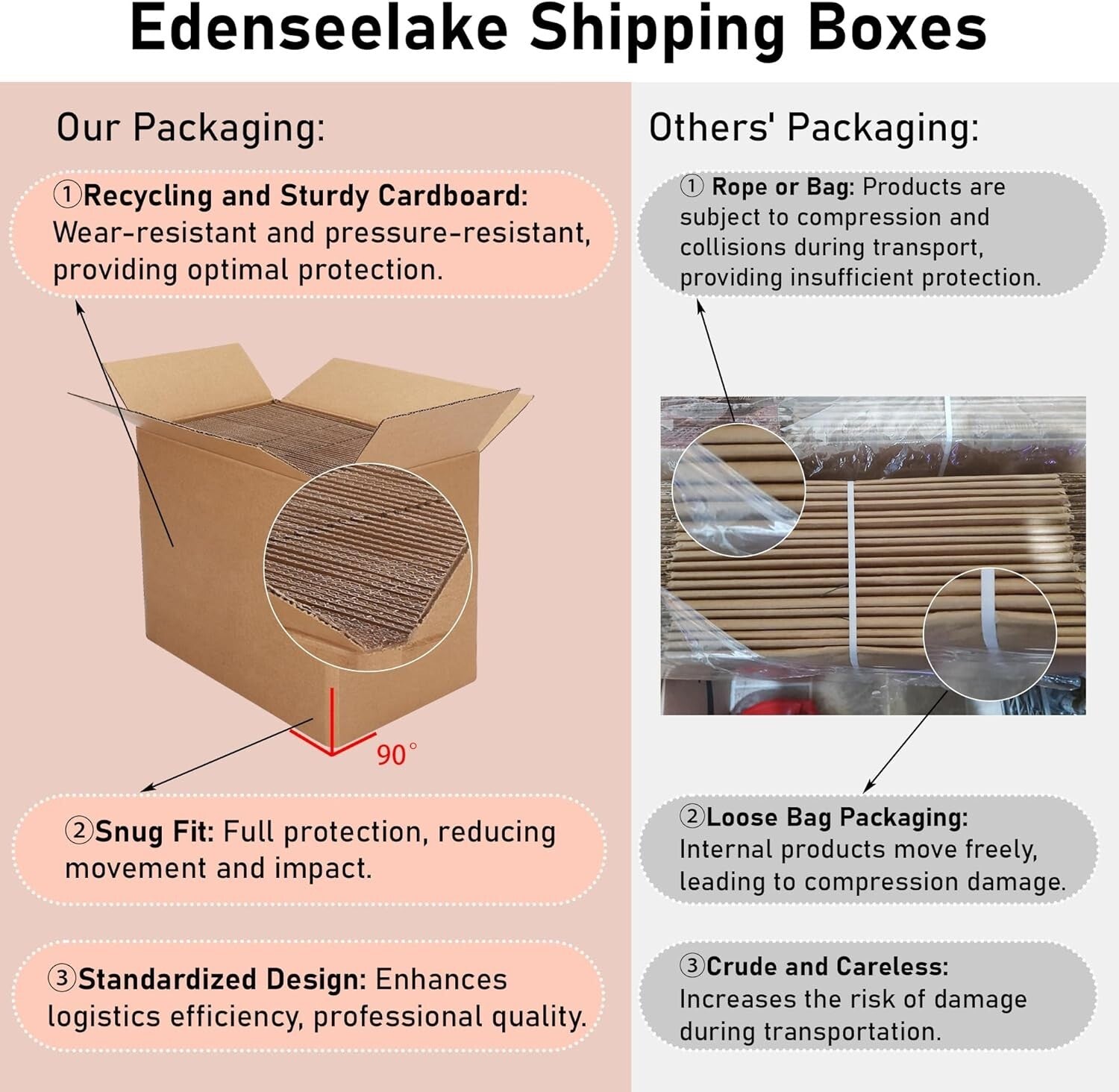 40 Pack Eco-Friendly 12x9x4 Inch Shipping Boxes for Easy Mailing & Moving