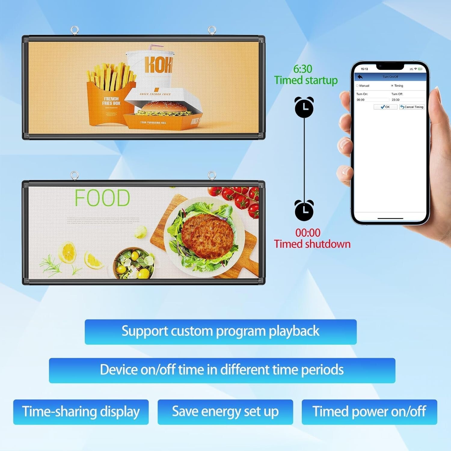 Durable Waterproof 40''x18'' Outdoor LED Advertising Board - Multicolor Display