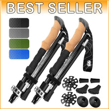 Load image into Gallery viewer, Adjustable Lightweight Hiking Poles with Comfortable Cork Grips - Travel Ready!