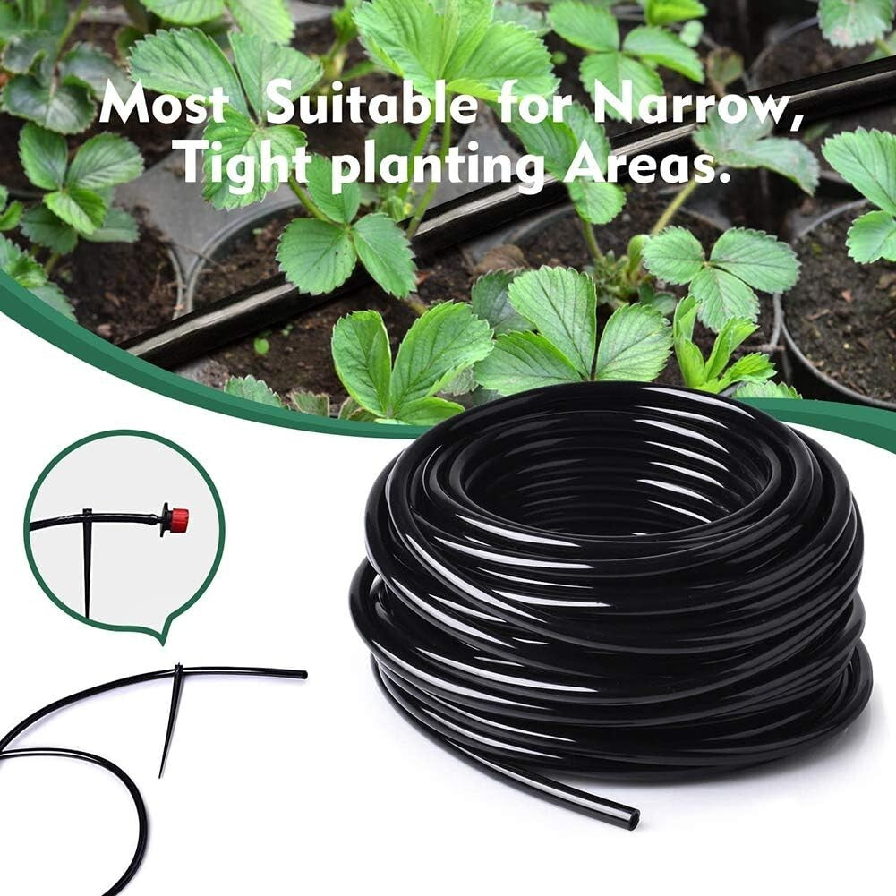 Space-Saving 1/4 Inch Drip Irrigation Tubing - Ideal for Efficient Watering