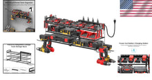 Load image into Gallery viewer, Metal Wall-Mounted Garage Tool Organizer with Power Strip &amp; Drill Holders