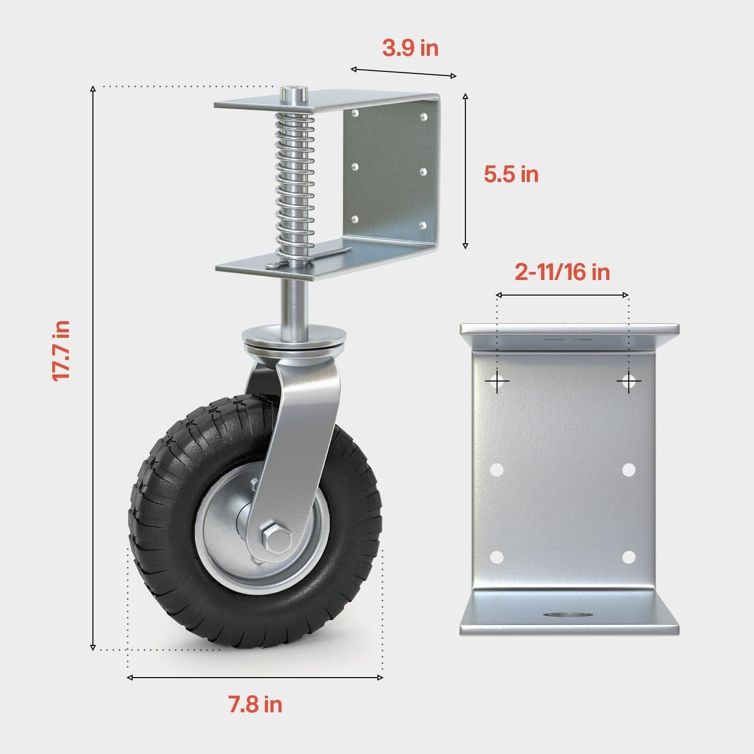 360-Degree Swivel Heavy Duty Gate Wheel for Smooth Operation on Cumbersome Gates