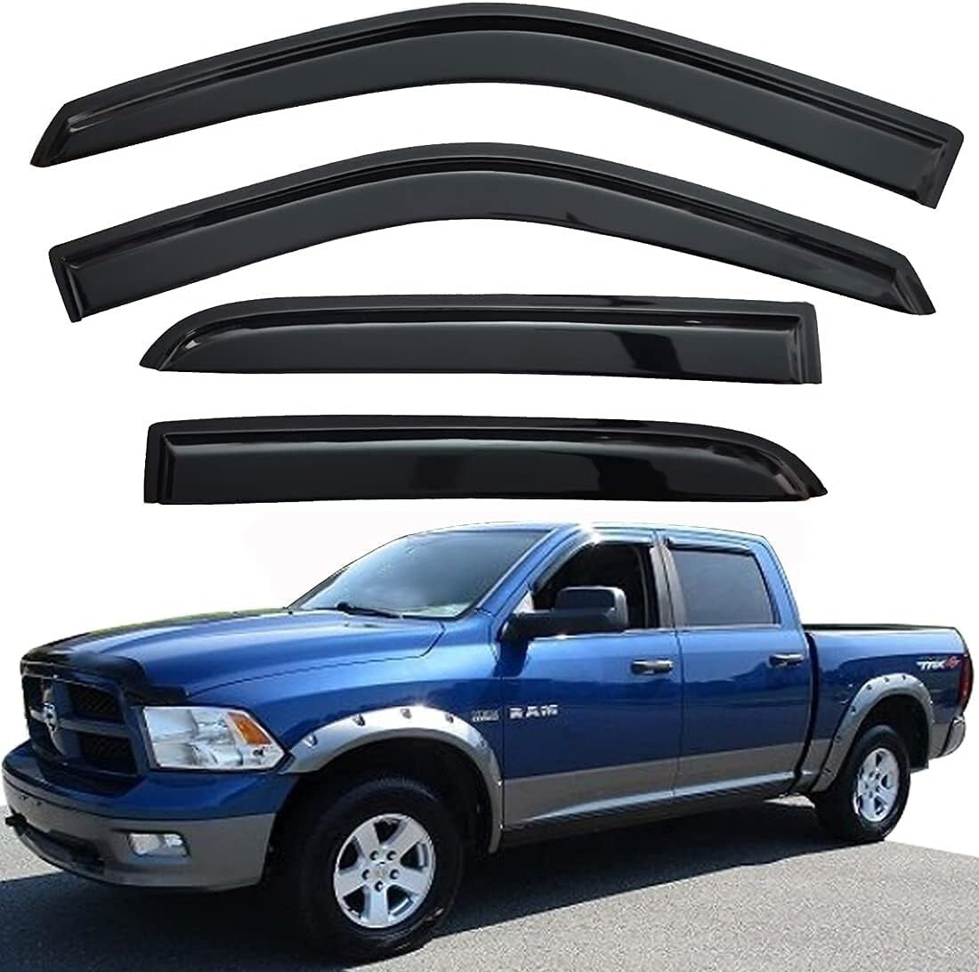 Front Window Wind Deflectors for Ram 1500 & 2500 - Weather Protection Guaranteed