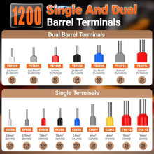 Load image into Gallery viewer, Professional Hexagonal Ferrule Crimping Pliers Kit - 28-5 AWG with Connectors