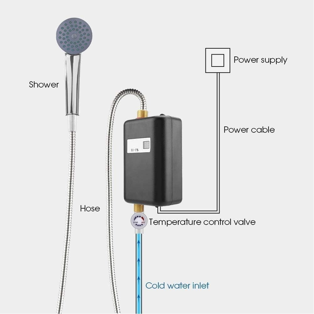 Compact 110V Mini Electric Tankless Water Heater – Instant Hot Water Access