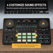 Load image into Gallery viewer, Versatile Audio Mixer with Voice Effects &amp; 3.5mm Microphone for Live Streaming