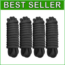 Load image into Gallery viewer, Premium 4 Pack 1/2" x 20' Double Braided Dock Lines for Secure Boat Docking