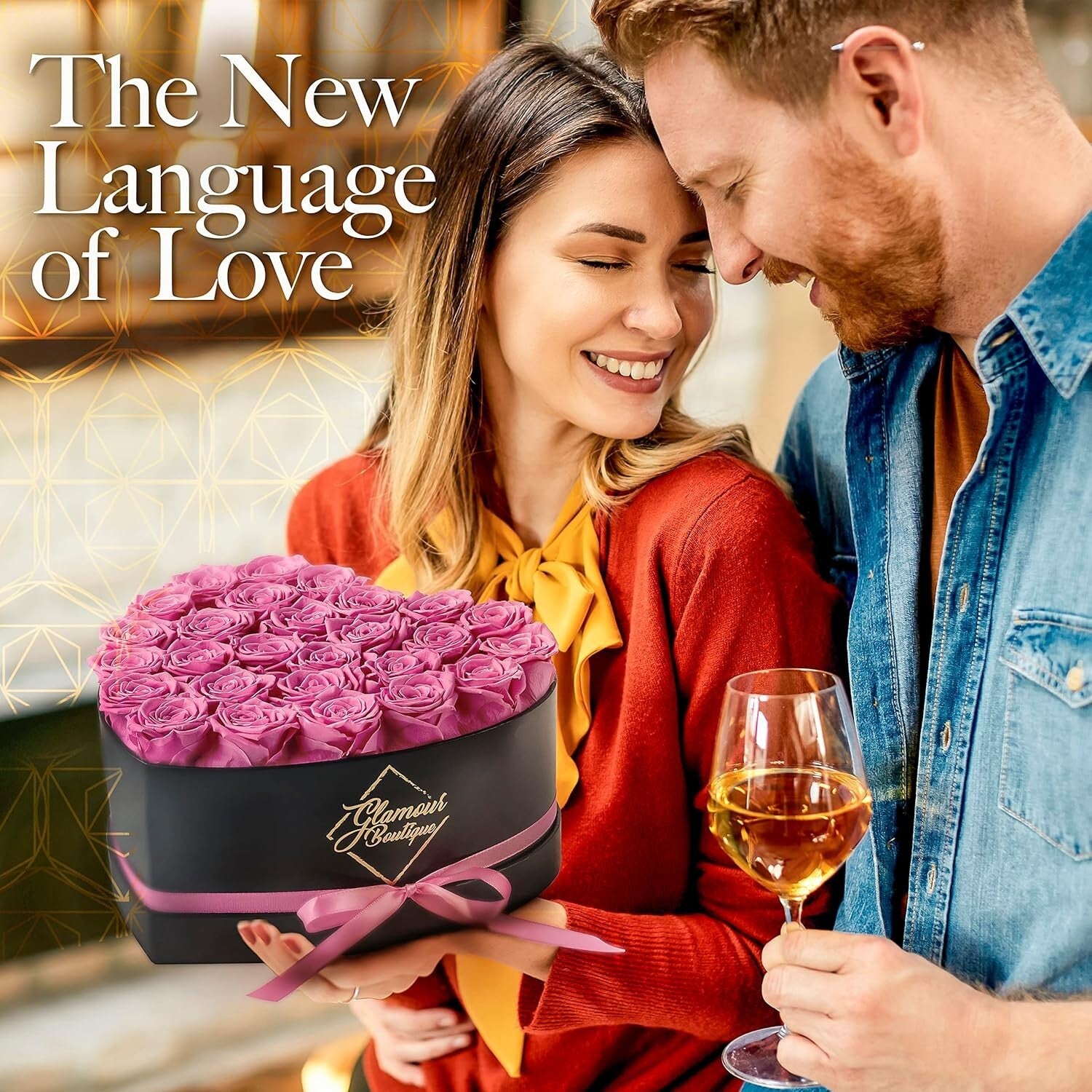 Luxurious 27 Pink Roses Forever Gift in Heart-Shaped Box - Stunning Home Decor