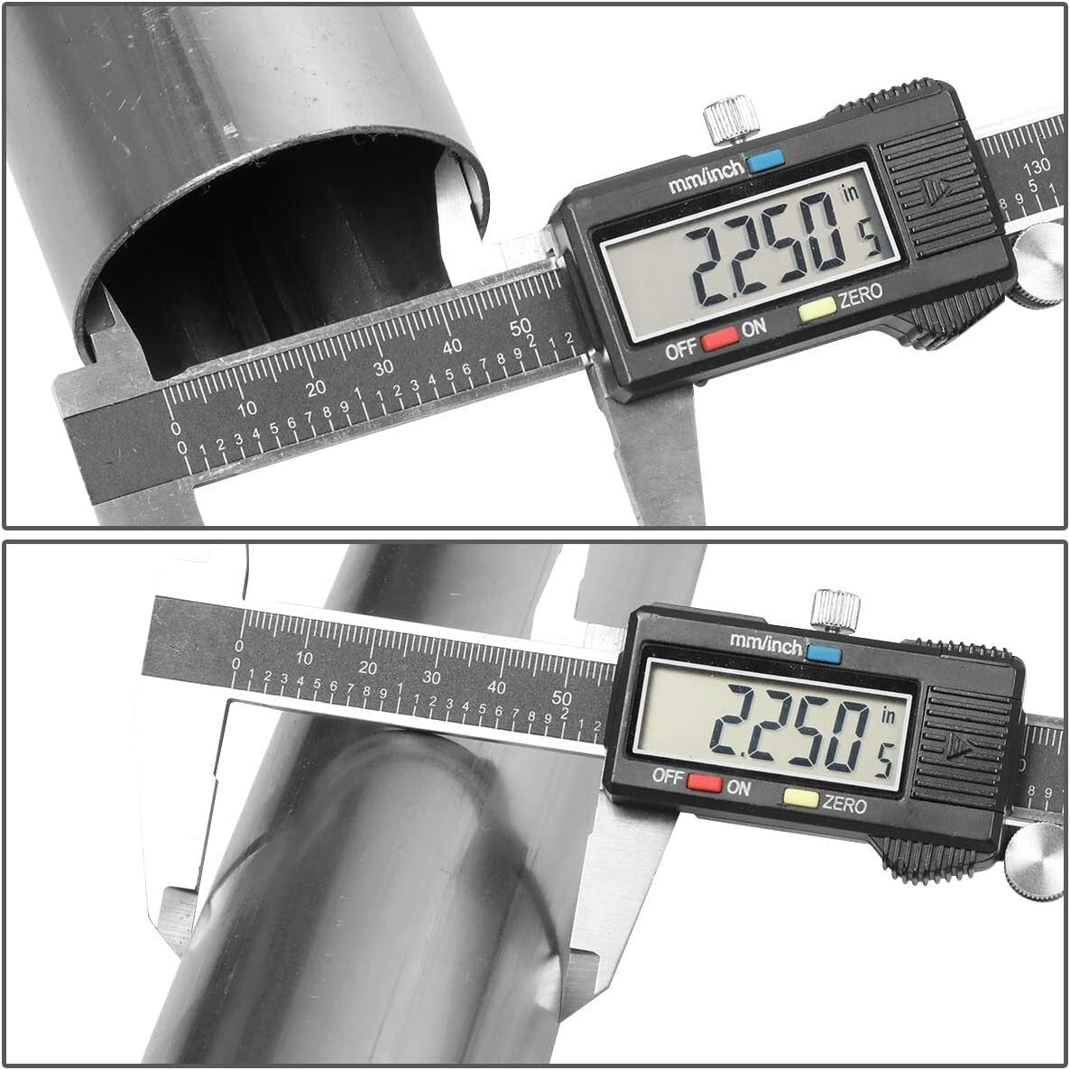 16-Piece 2.25-Inch OD Exhaust Kit with Polished Finish for Custom Installations