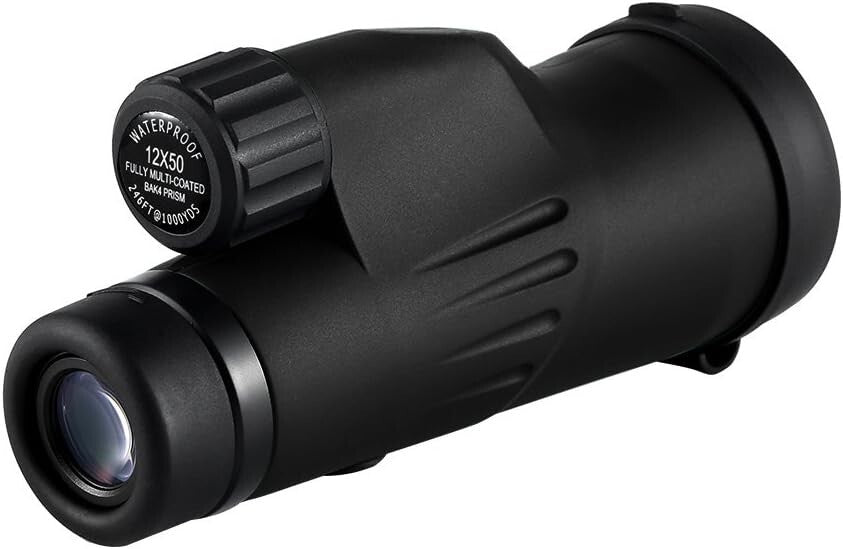 Durable 12X50 Monocular with Single Hand Focus - Perfect for Outdoor Adventures