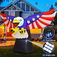 Load image into Gallery viewer, 8.5FT Patriotic Bald Eagle Inflatable with LED for 4th of July Outdoor Decor