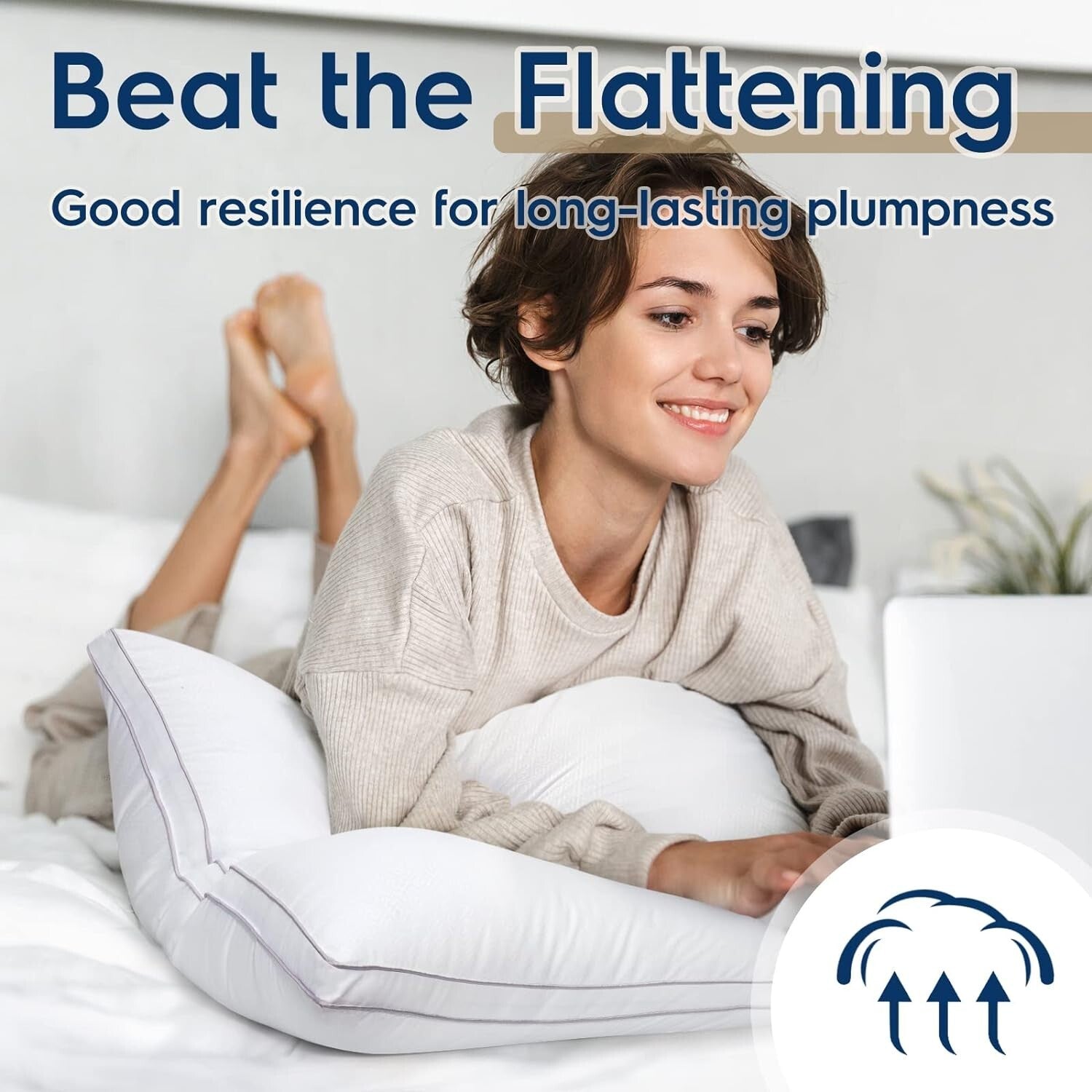 Cooling Hotel Quality King Size Pillows - Supportive Down Alternative Comfort