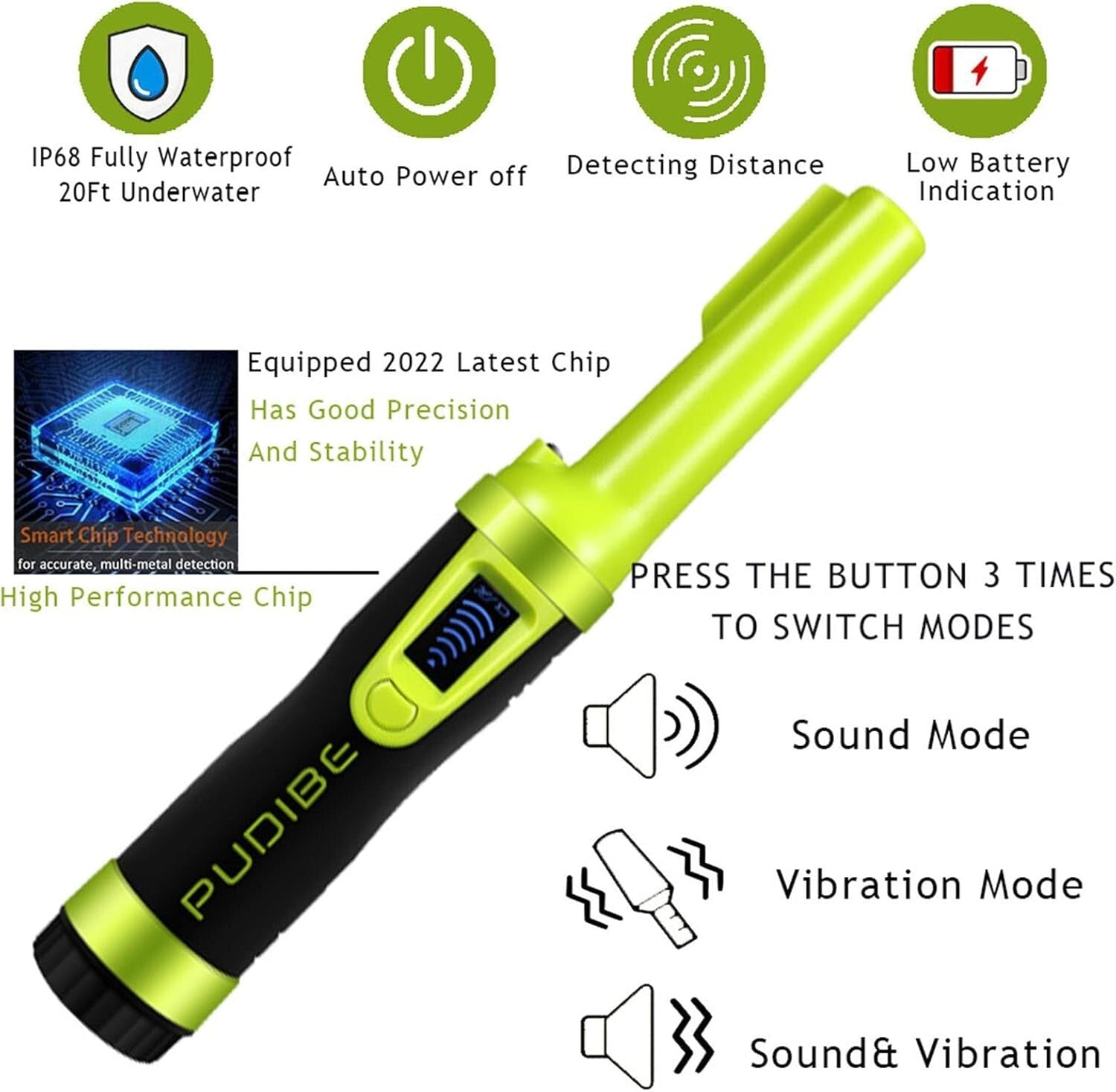 HS10: Versatile Waterproof Pinpointer with LCD - Ideal for Underwater Adventures