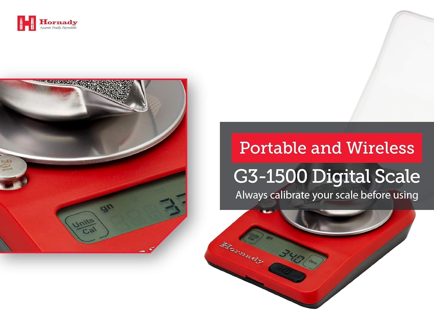 G3-1500 Portable Digital Scale - Precision Reloading Tool with 1500 Grain Cap...
