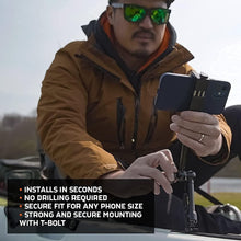 Load image into Gallery viewer, Versatile Boat &amp; Kayak Smartphone Mount with C-Clamp &amp; T-Bolt - Matte Black