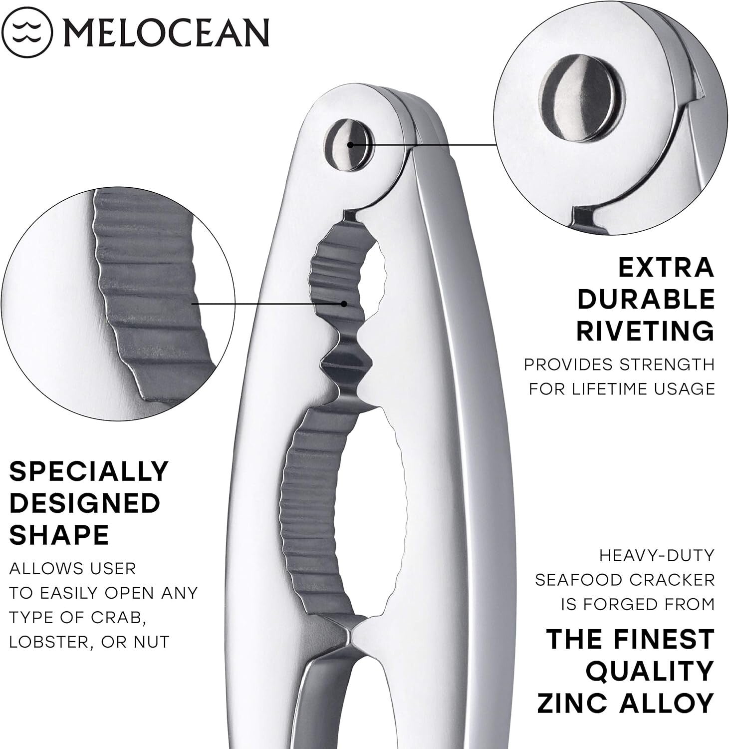 Durable Crab Crackers & Forks Set - Stainless Steel Seafood Tools - Gift Box