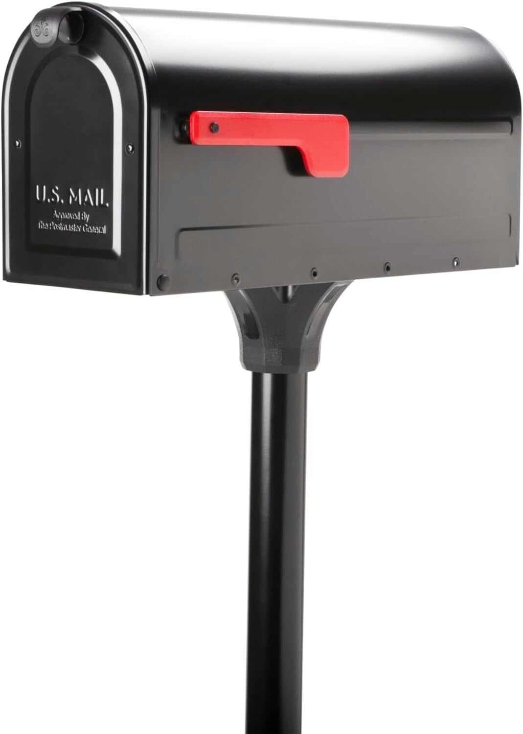 Chic Black Mailbox with In-Ground Post - Complete Installation Kit Included