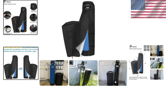 All-Weather Protection Water Softener Brine Tank Cover - Heavy Duty 600D Fabric