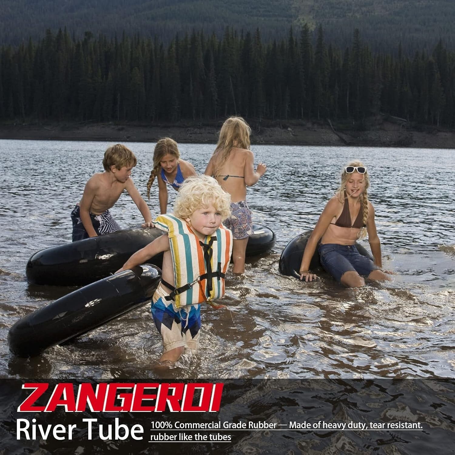 Durable 45'' Neoprene River Tube with Safety Valve for Safe Floating Fun
